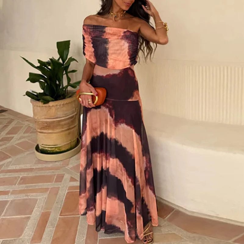 Customer photo review of Clarice Mesh Maxi Dress