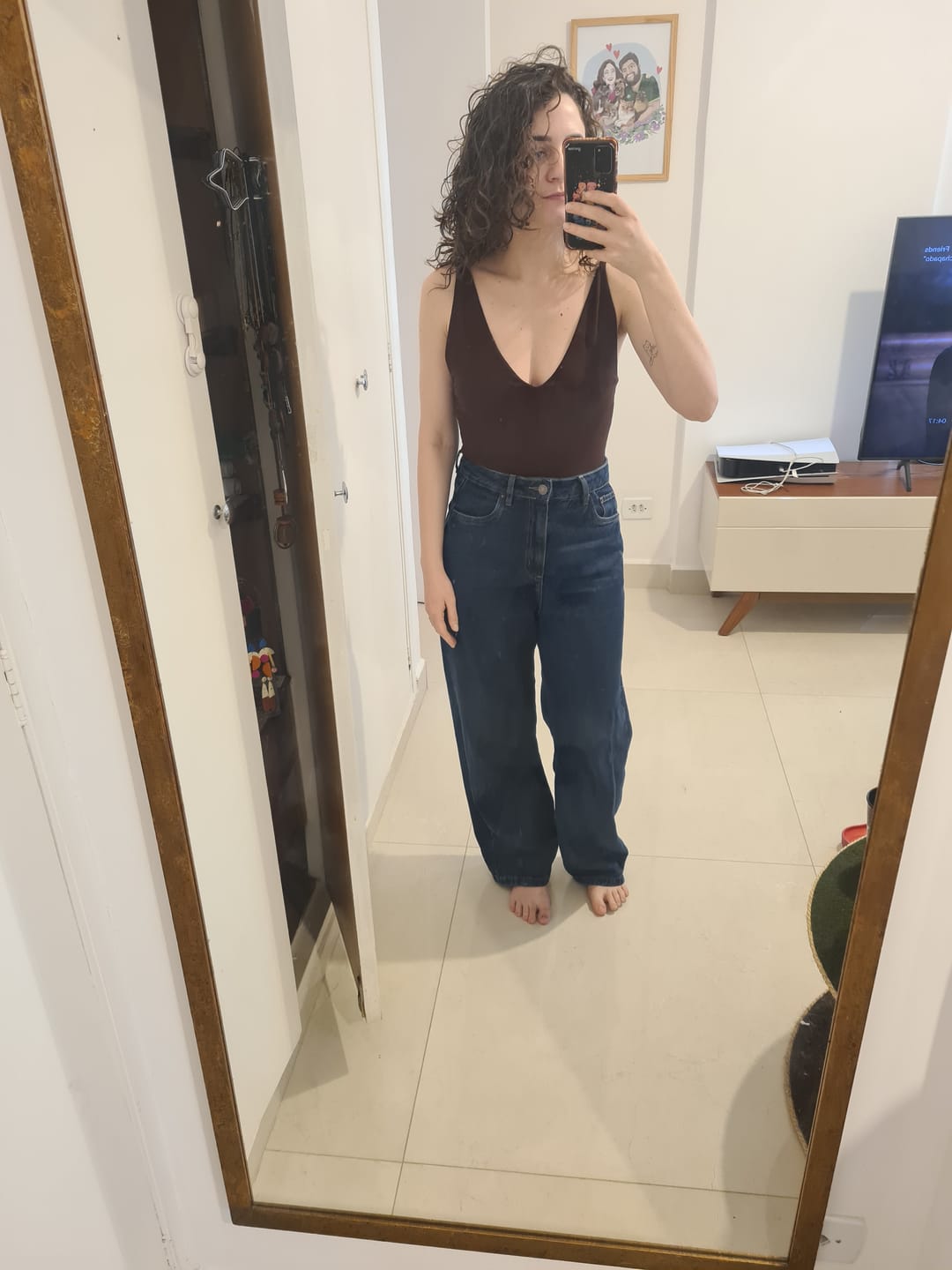 Customer photo review of Body Papoula Marrom Escuro