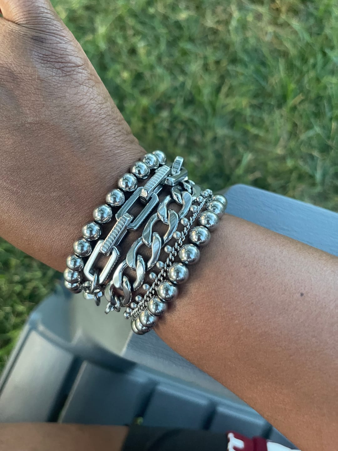 Customer photo review of Colette Stainless Steel Bracelet Stack