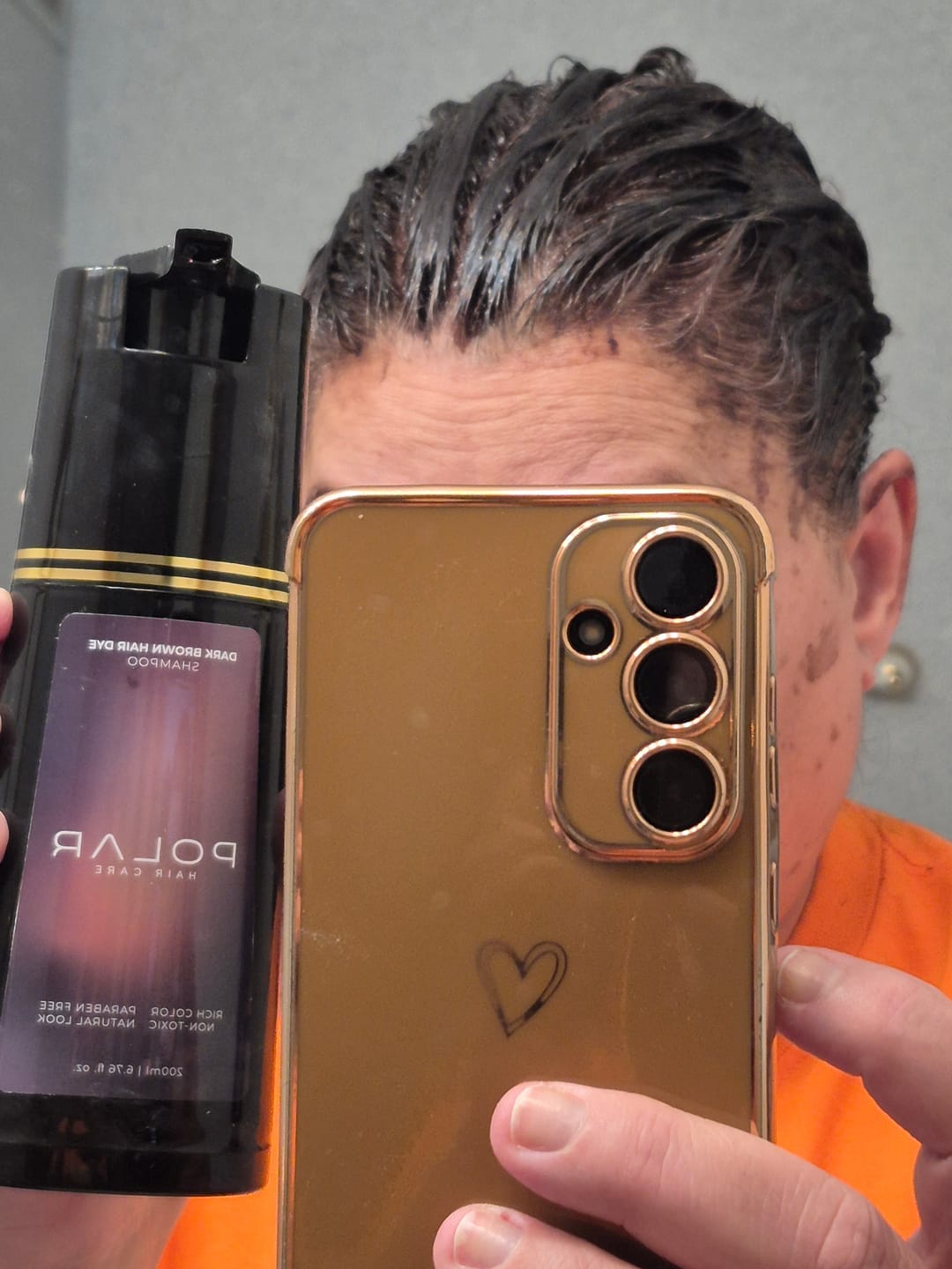 Customer photo review of Champú Tinte Instantáneo