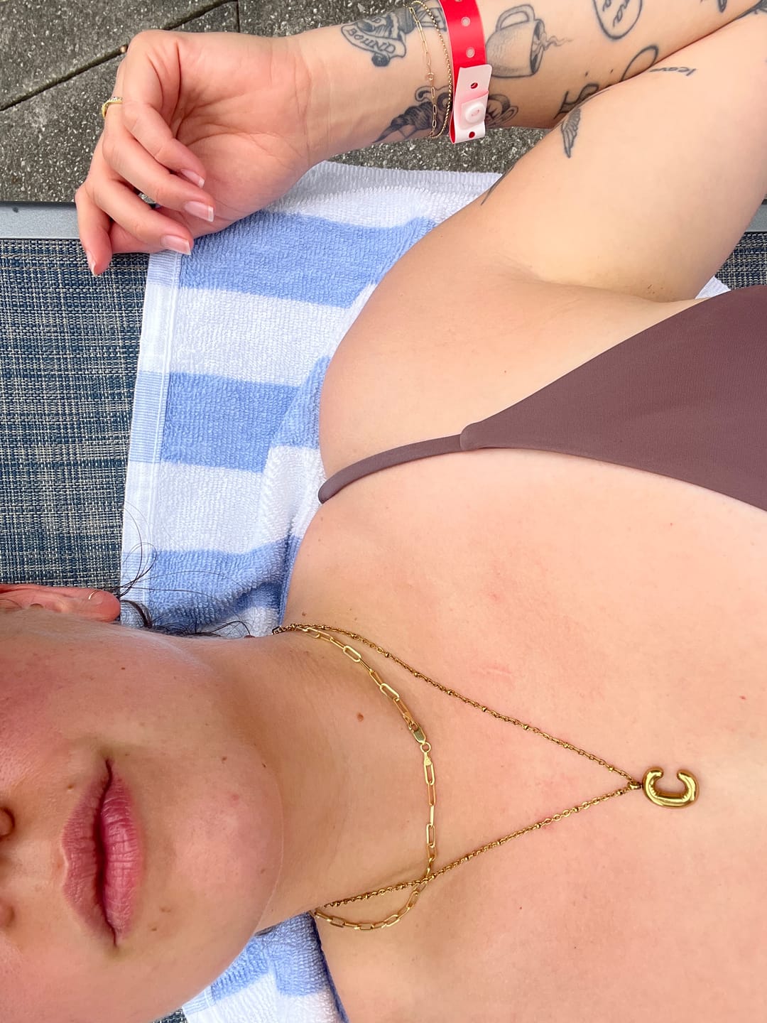 Customer photo review of Bubble Letter Initial Necklace (Bundle)