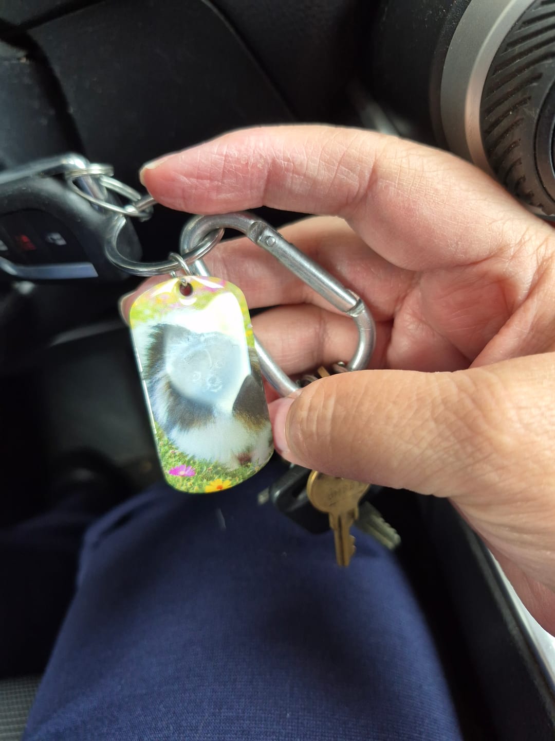 Customer photo review of DON'T CRY FOR ME I'M OK!! - UPLOAD IMAGE - PERSONALIZED KEYCHAIN