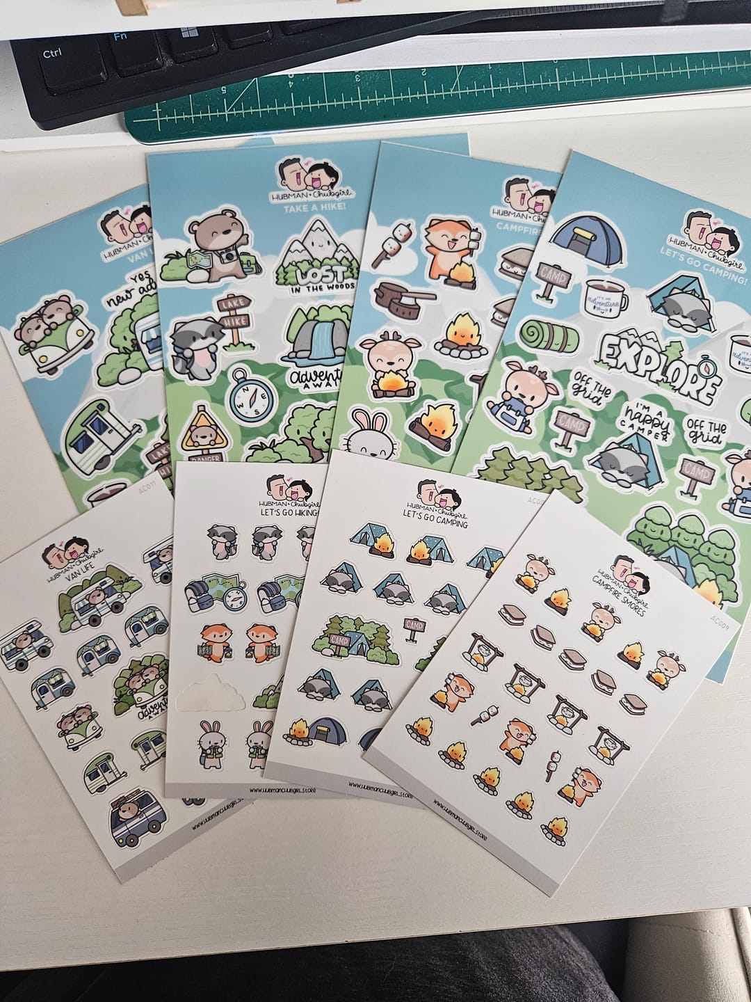 Customer photo review of Happy Camping Sticker Set
