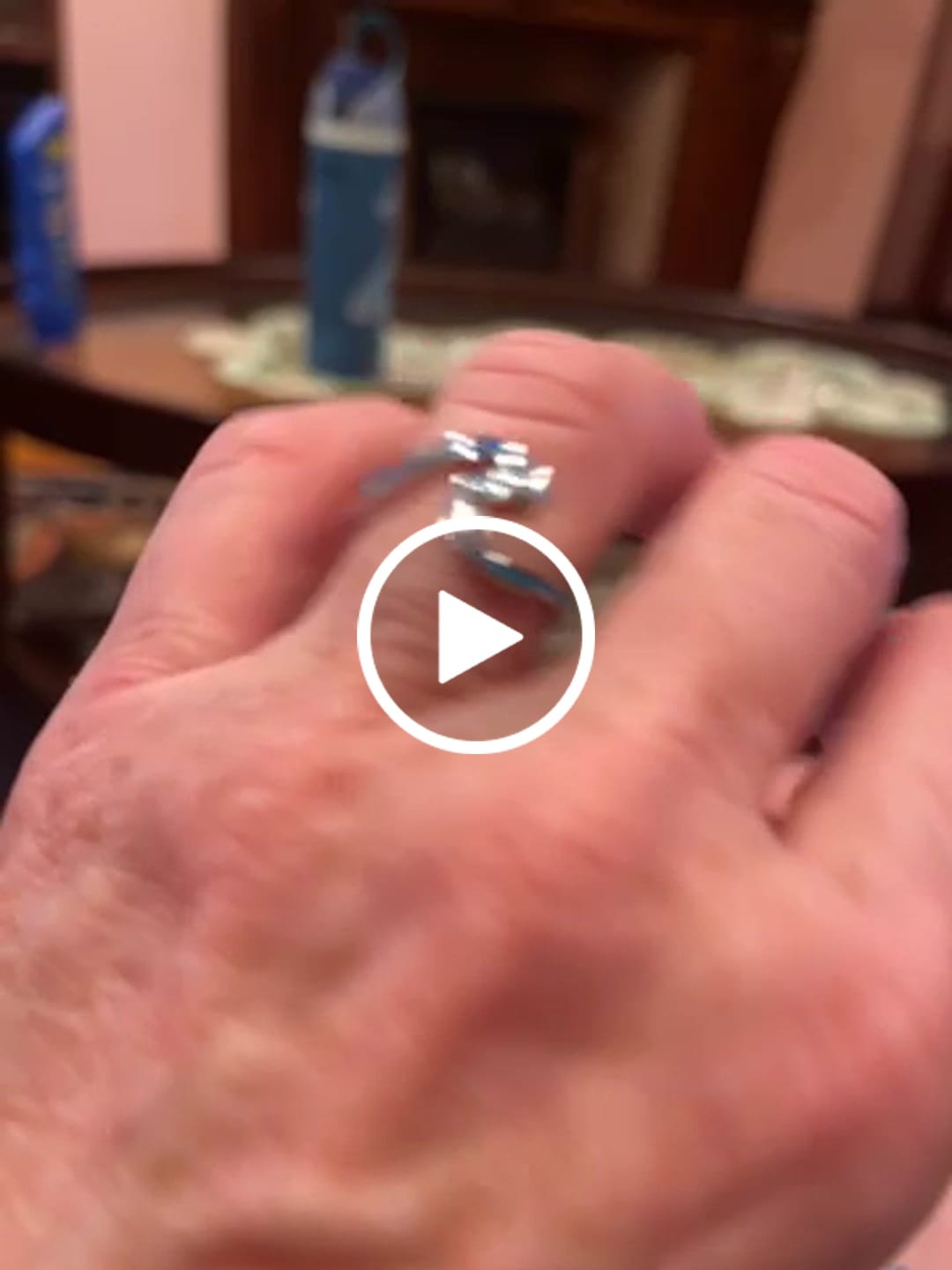 Customer video review of Hawaiian Ocean Wave Inlay Opal Stone Band Ring - 925 Sterling Silver