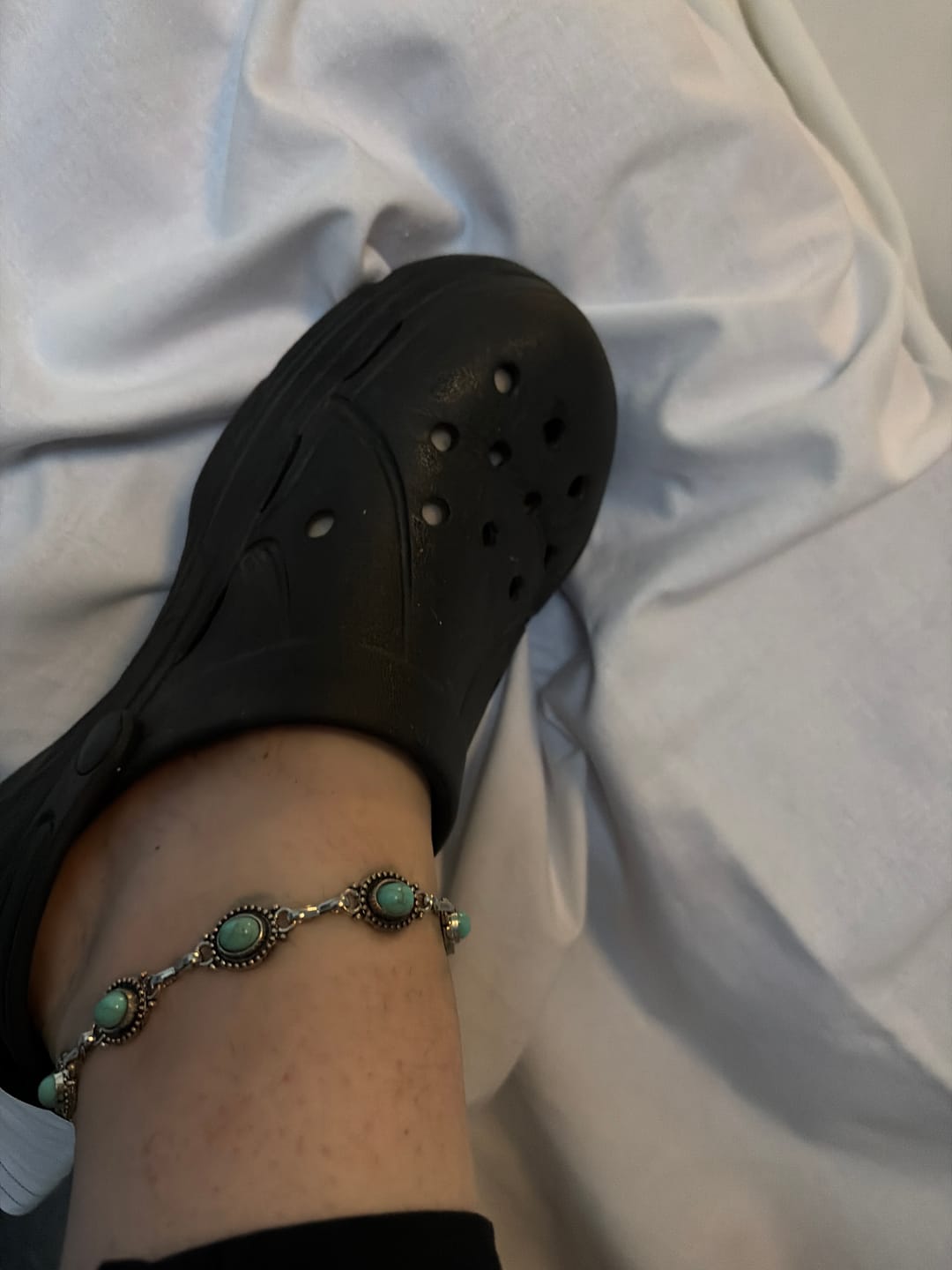 Customer photo review of Bohemian Turquoise Anklet