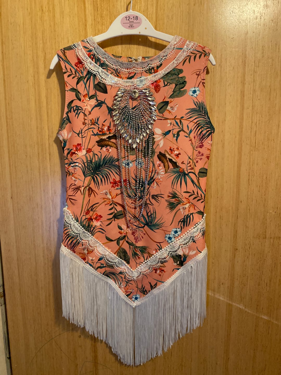 Customer photo review of Coral Floral Printed Scuba Crepe Jersey Fabric 4 Way Stretch