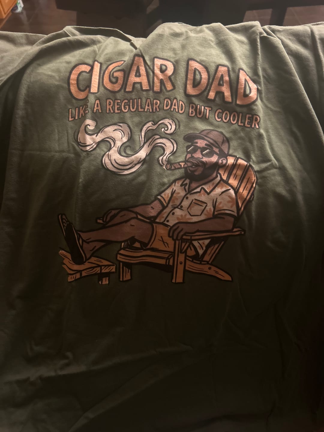 Customer photo review of The Cigar Smoking Shirt Softstyle T-Shirt