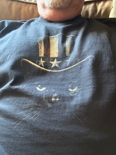 Louis S. wearing Uncle Sam Cat - Premium