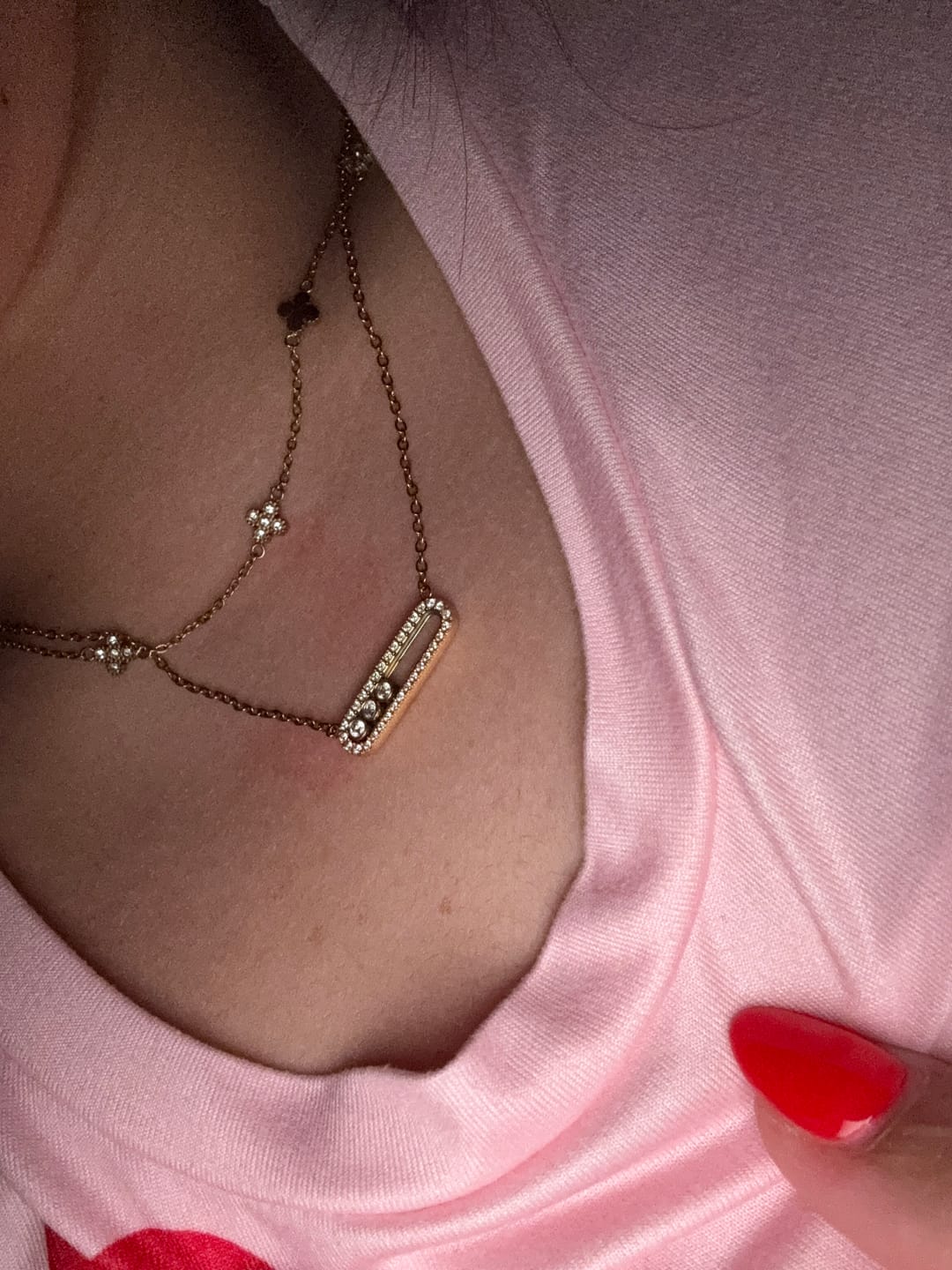 Customer photo review of Pave Soul Kette 18K Vergoldet