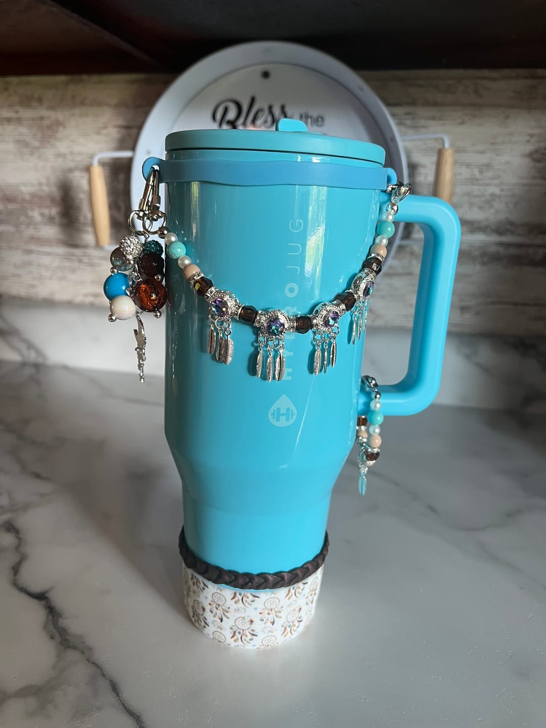 Customer photo review of Tumbler Handle Jewelry - Dream Catcher