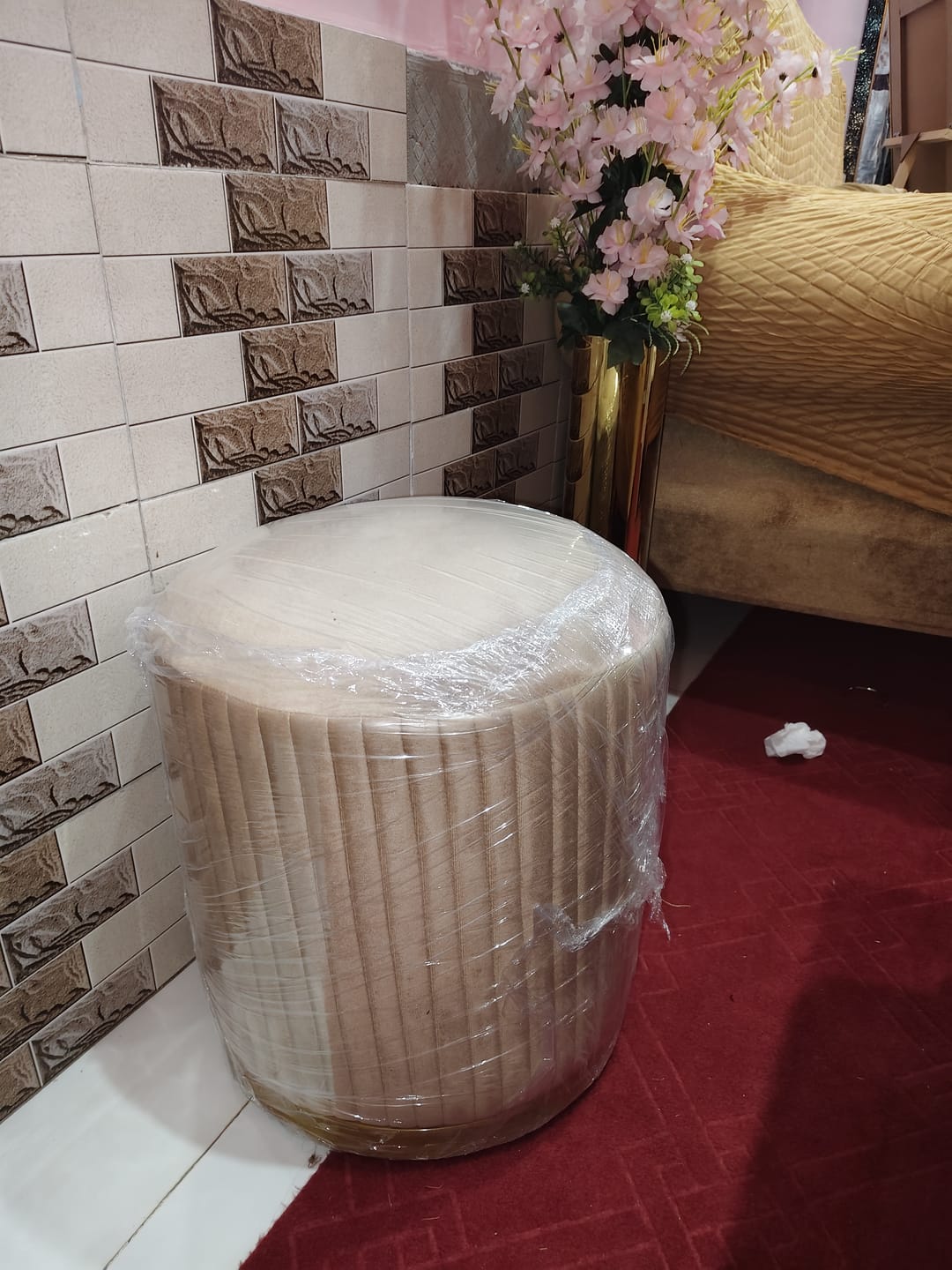 Customer photo review of Large Pouffe Stool With Steel Frame -1055