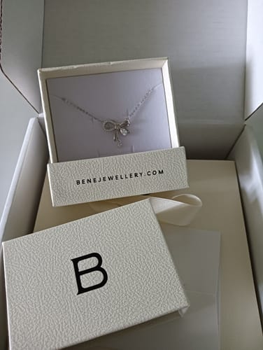 Customer photo review of Lily Bow Necklace