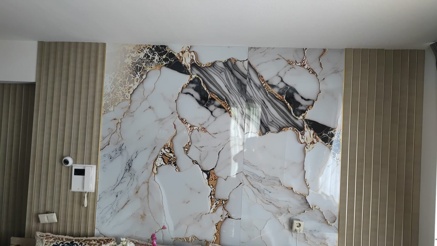Customer photo review of Eindprofiel Rechts Kunststof Wandpanelen Beige Lumière Collection