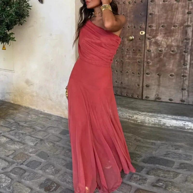 Customer photo review of Clarice Mesh Maxi Dress