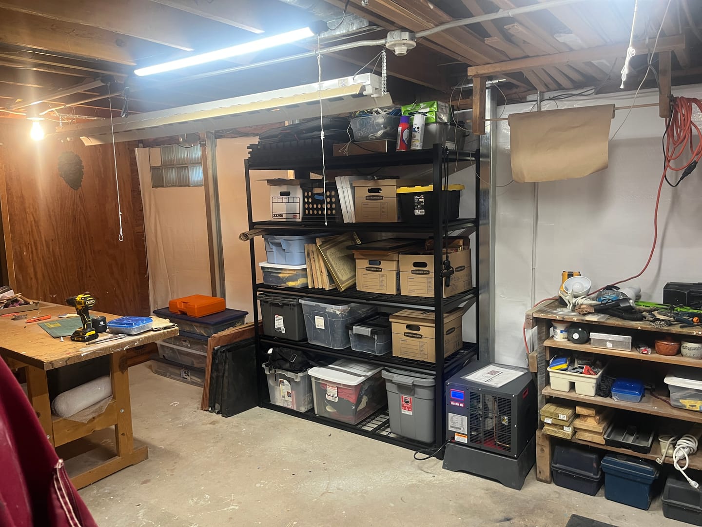 Customer photo review of REIBII 60" W Heavy Duty Metal Shelving Unit, Adjustable Shelves for Storage, Rust-Proof Shelving for Garage, Industrial, Warehouse, Basement & Workshop