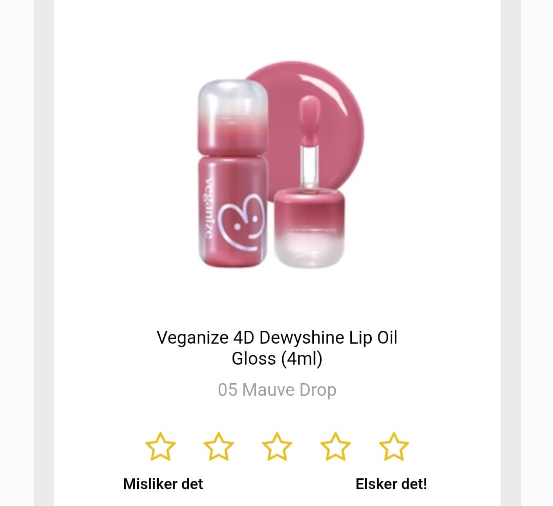 Customer photo review of Veganize 4D Dewyshine Lip Oil Gloss (4ml)