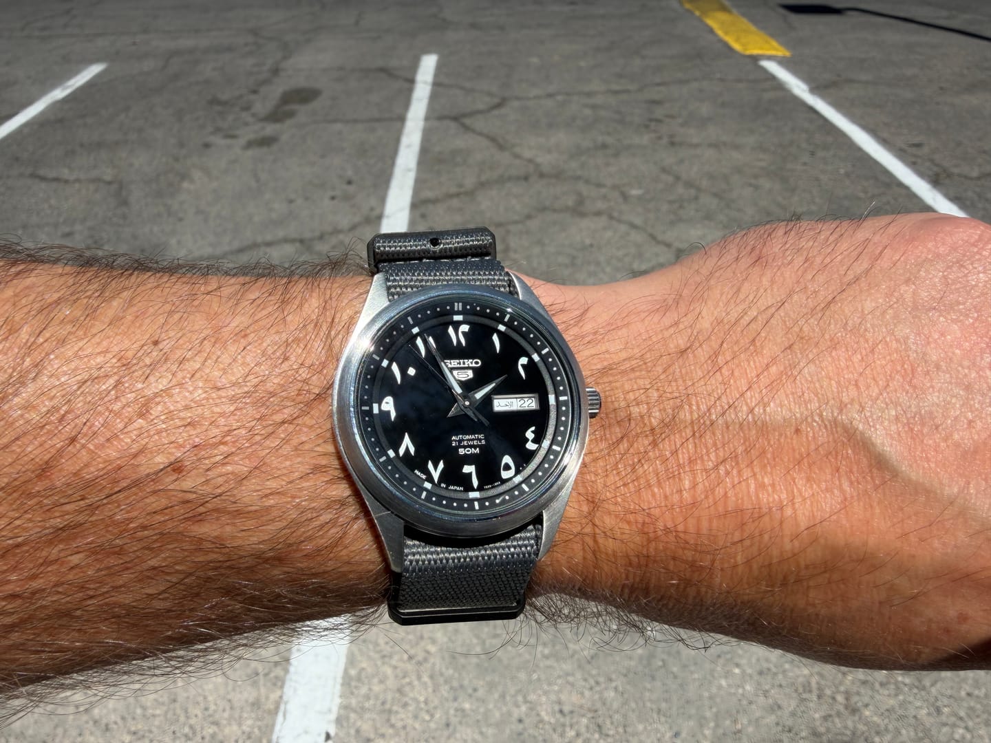 Customer photo review of Five Eye Nylon Watch Strap - PVD/Black