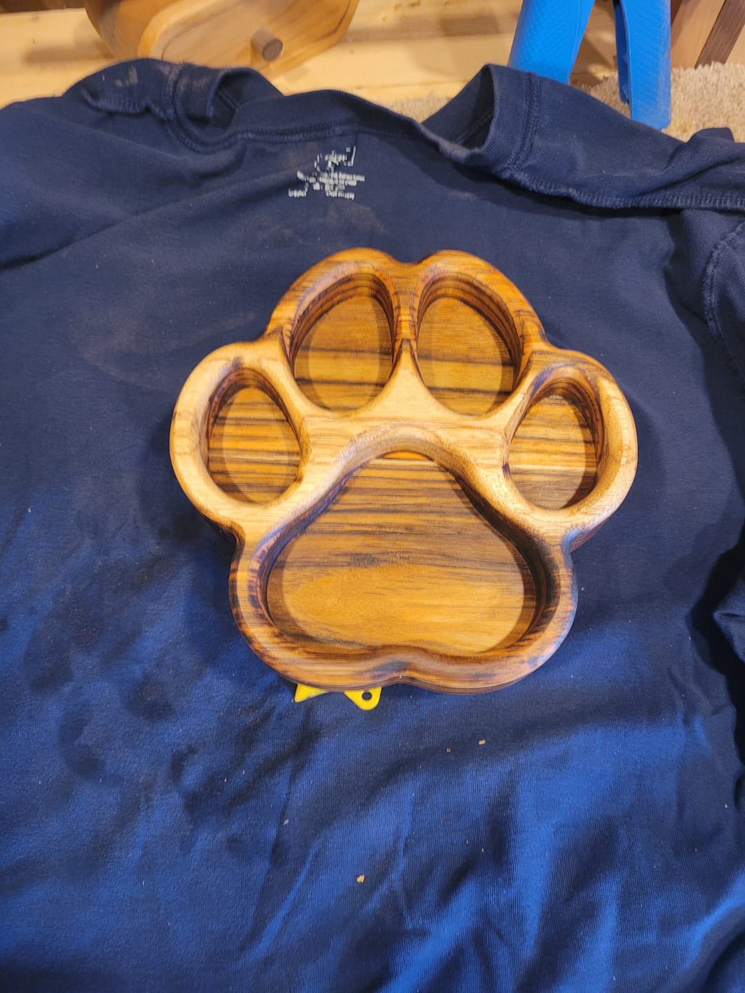 Customer photo review of Dog Paw Print Tray / Inlay Acrylic Router Template