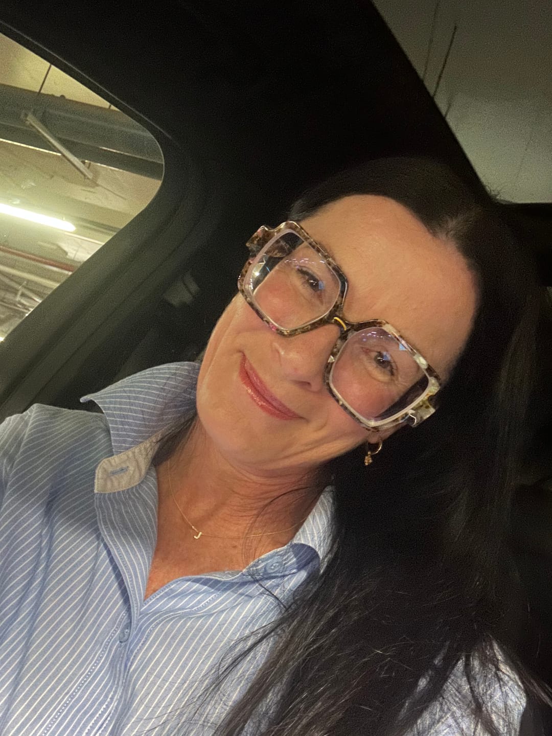 Customer photo review of Taura ~ Oversized Square Optical Frames in Multi Tort
