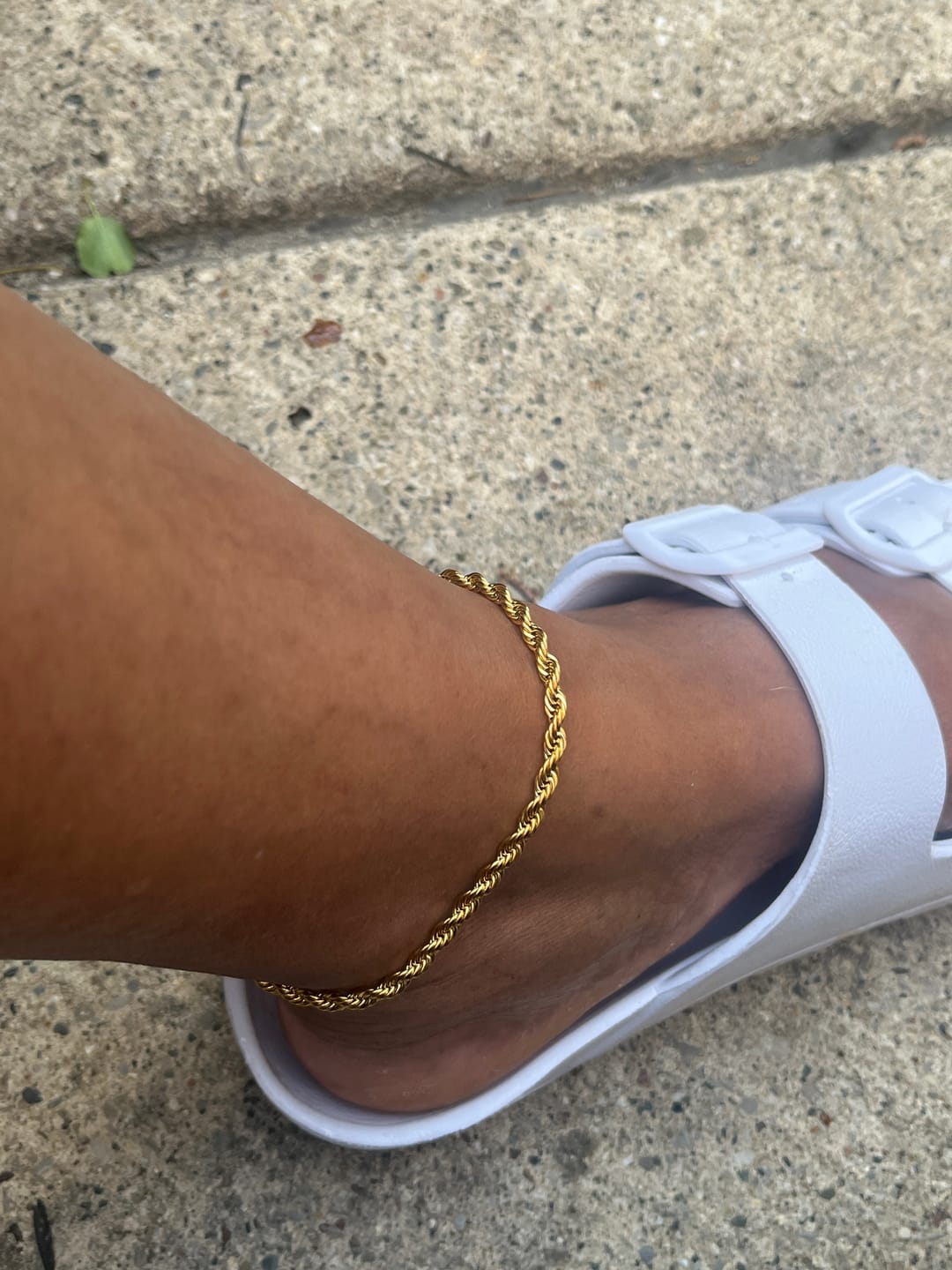 Customer photo review of Rope Anklet - 4mm