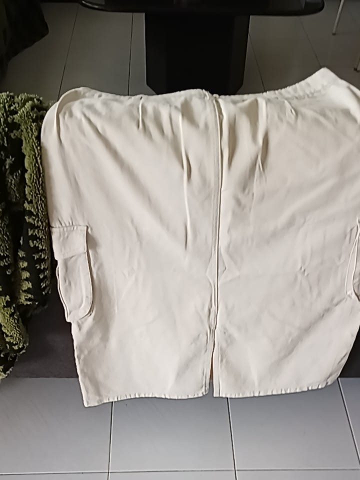 Customer photo review of Midi Denim Cargo Skirt