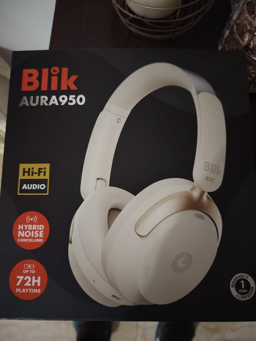 Customer photo review of Audifonos Bluetooth Blik Aura950 Cancelación De Ruido 72H Cream