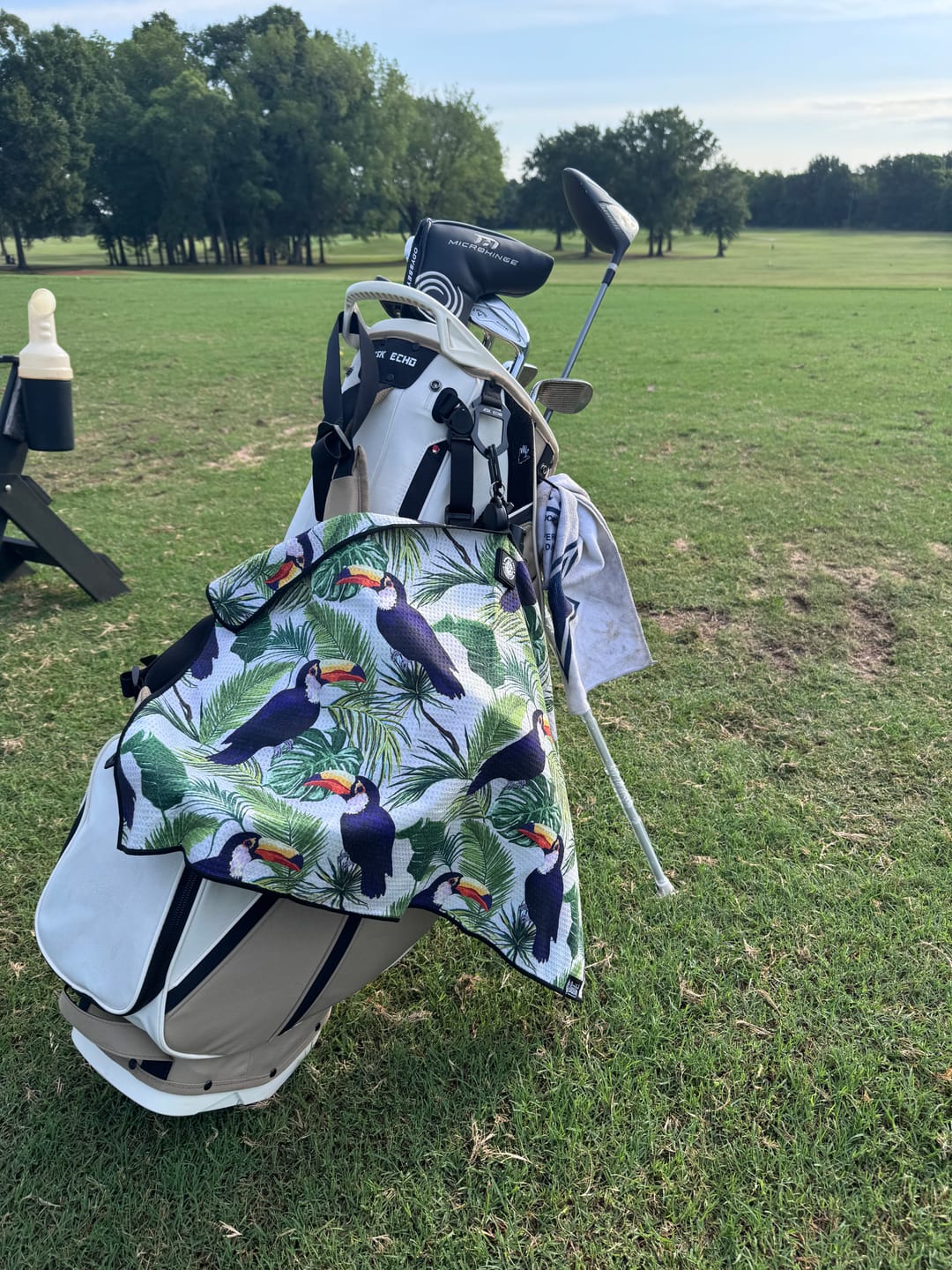 Customer photo review of Toucans - Magnetic Golf Towel