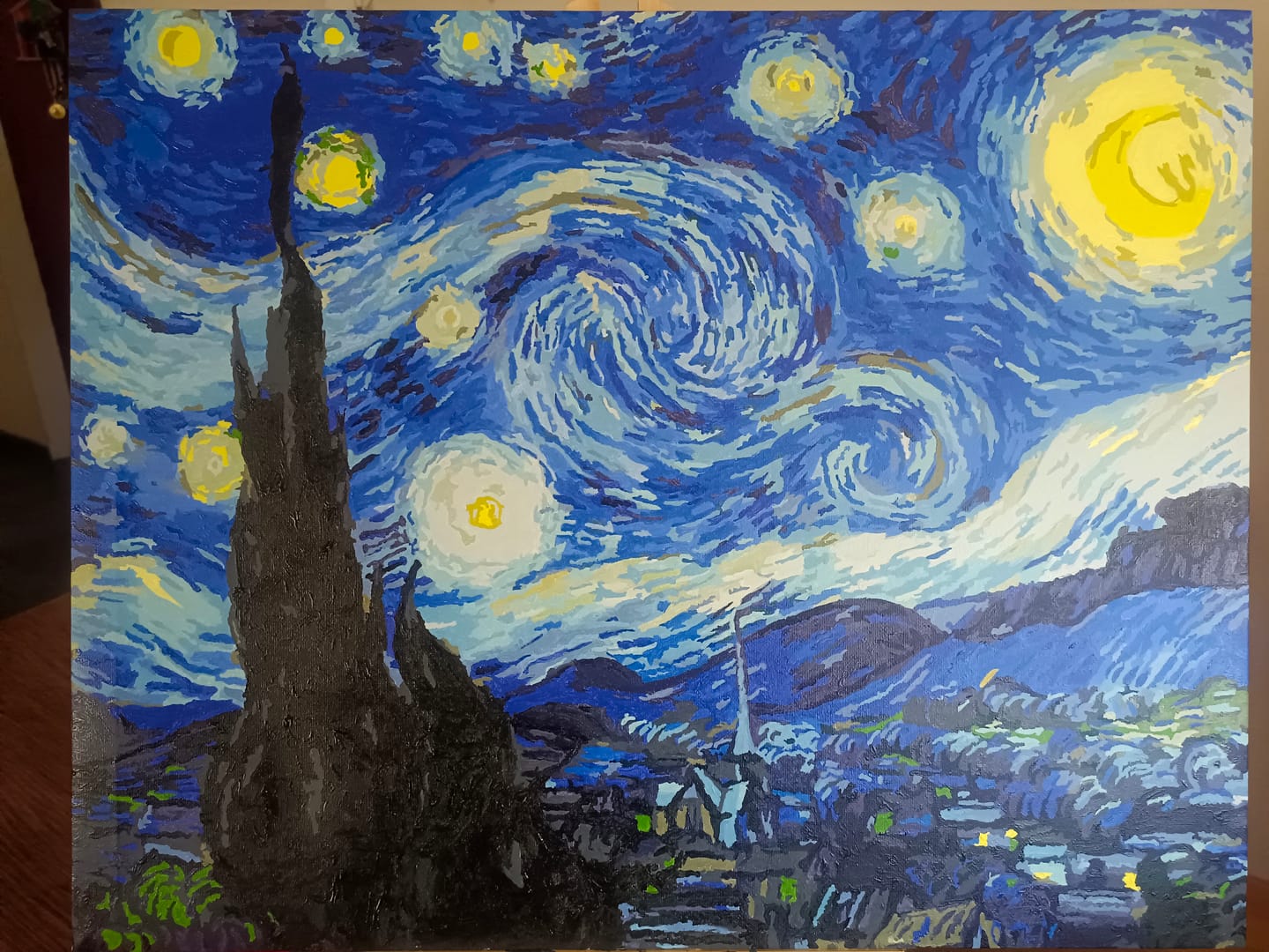 Customer photo review of Malen nach Zahlen - Sternennacht (The Starry Night) - Van Gogh