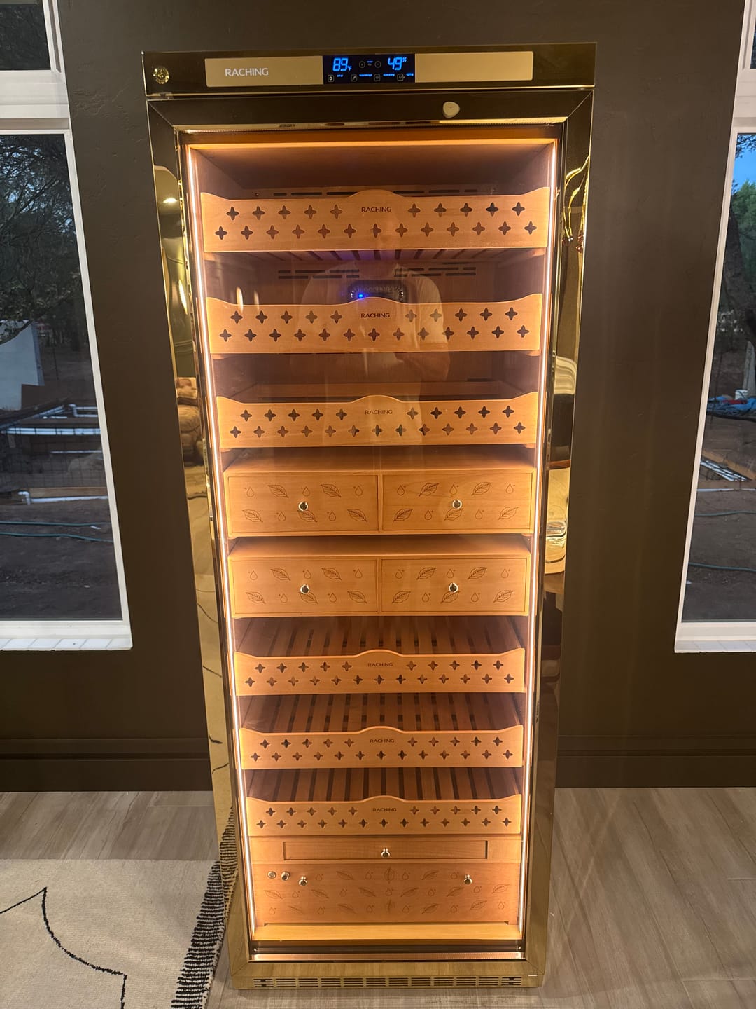 Customer photo review of Raching MON5800A Electric Humidor w/ Ammonia Removal | Holds 2500 Cigars