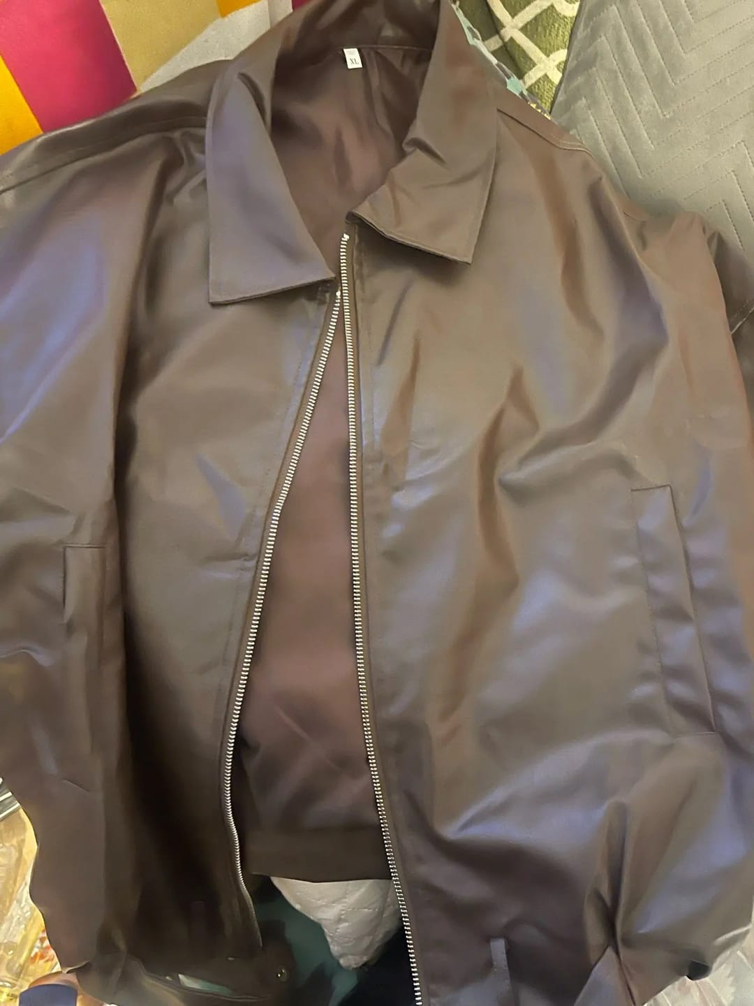 Customer photo review of Carine Leather Moto Jacket