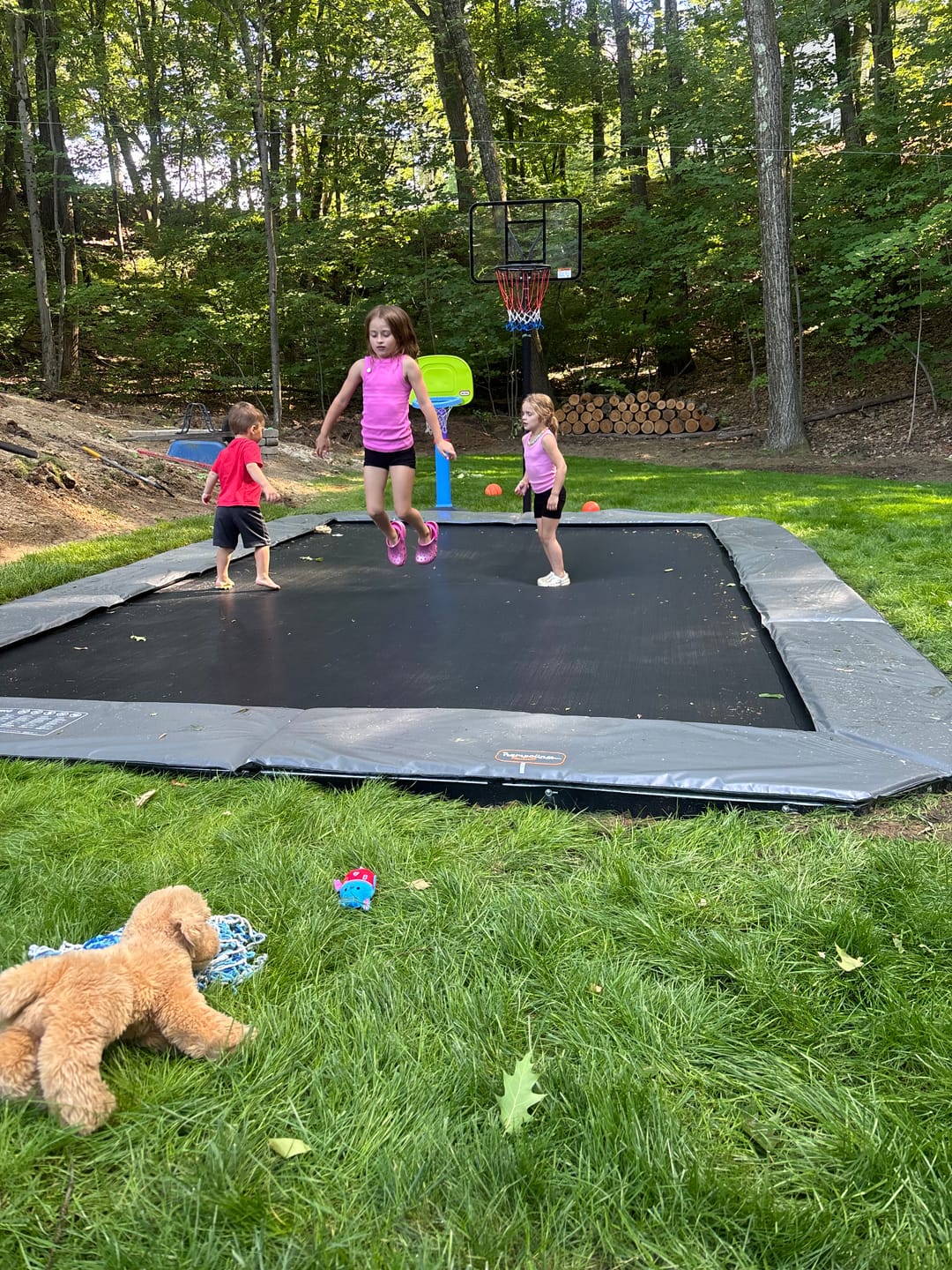Customer photo review of Summer Bundle! 12x18' Rectangle Pro-Line MAX Avyna In-Ground Trampoline + LED Lights + Cover