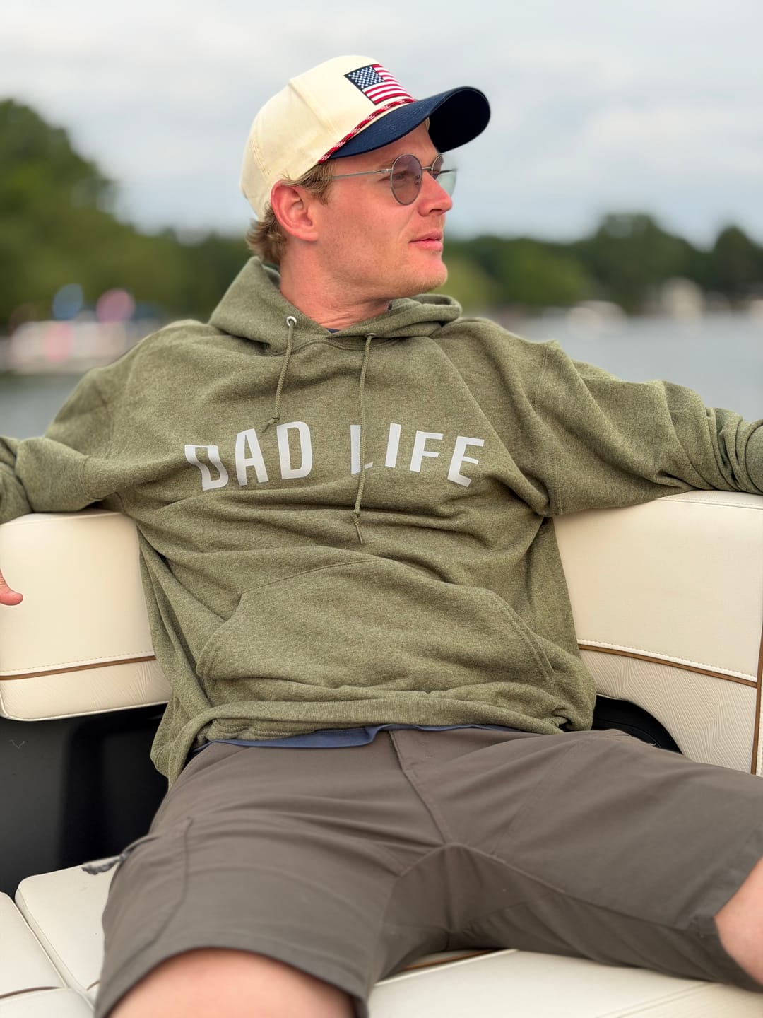 Customer photo review of DAD LIFE • Military Green Hoodie