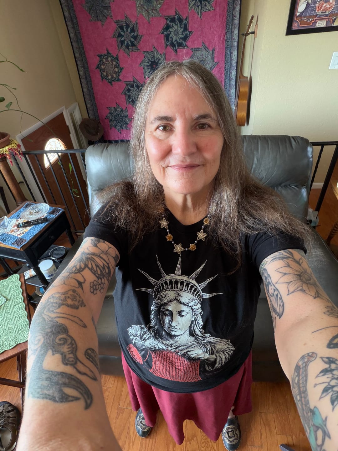Customer photo review of Knitting For Liberty T-shirt