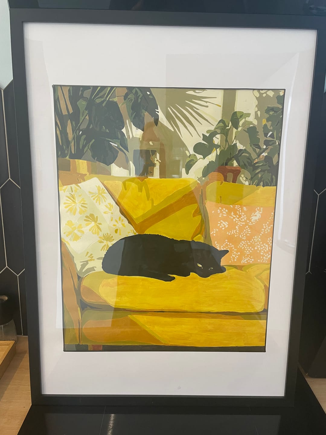 Customer photo review of Yellow couch | Paint by Number