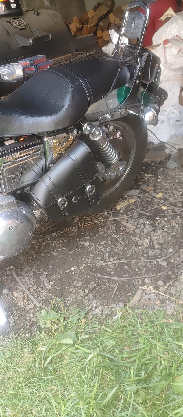 Customer photo review of 3L - Crafted Harley Sportster Specific Motorcycle Swing Arm Bag