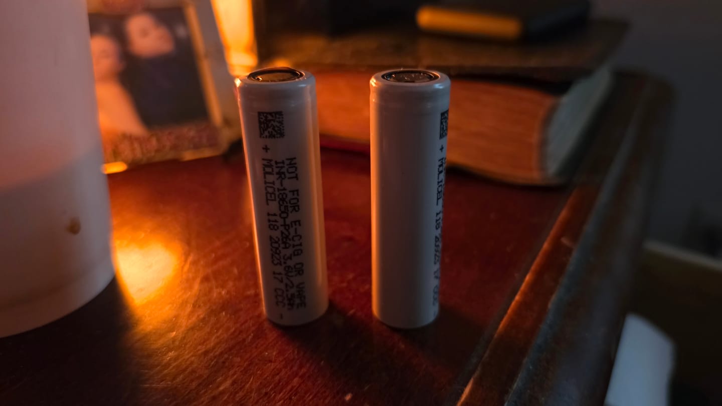 Customer photo review of Molicel P26A 18650 2600mAh 35A Battery