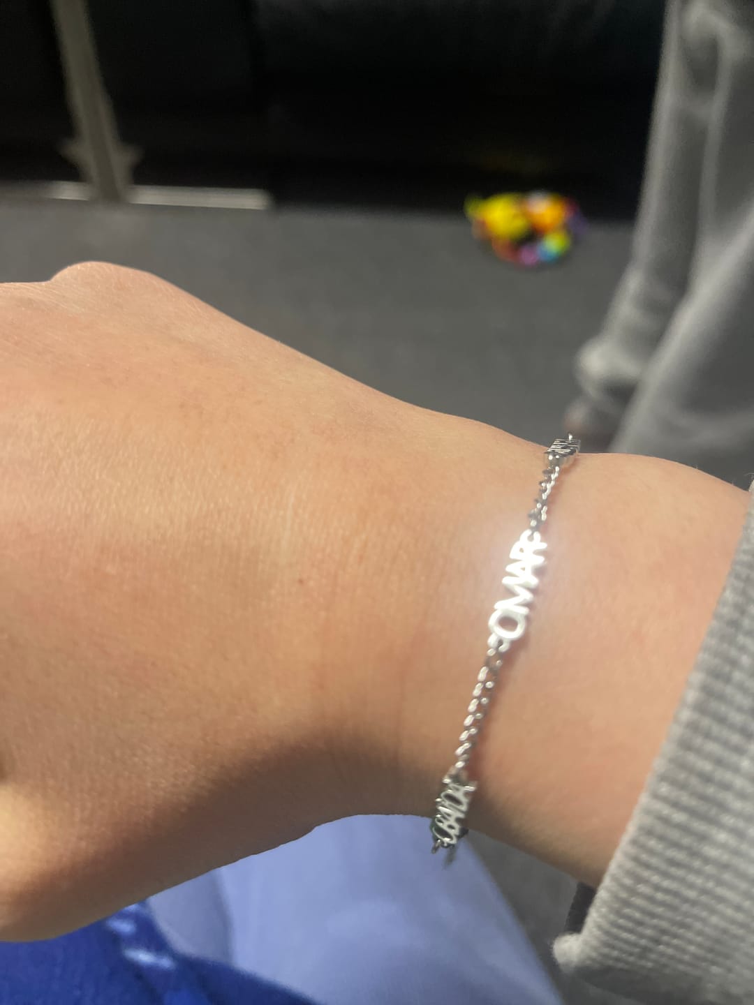 Customer photo review of Custom Name Bracelet