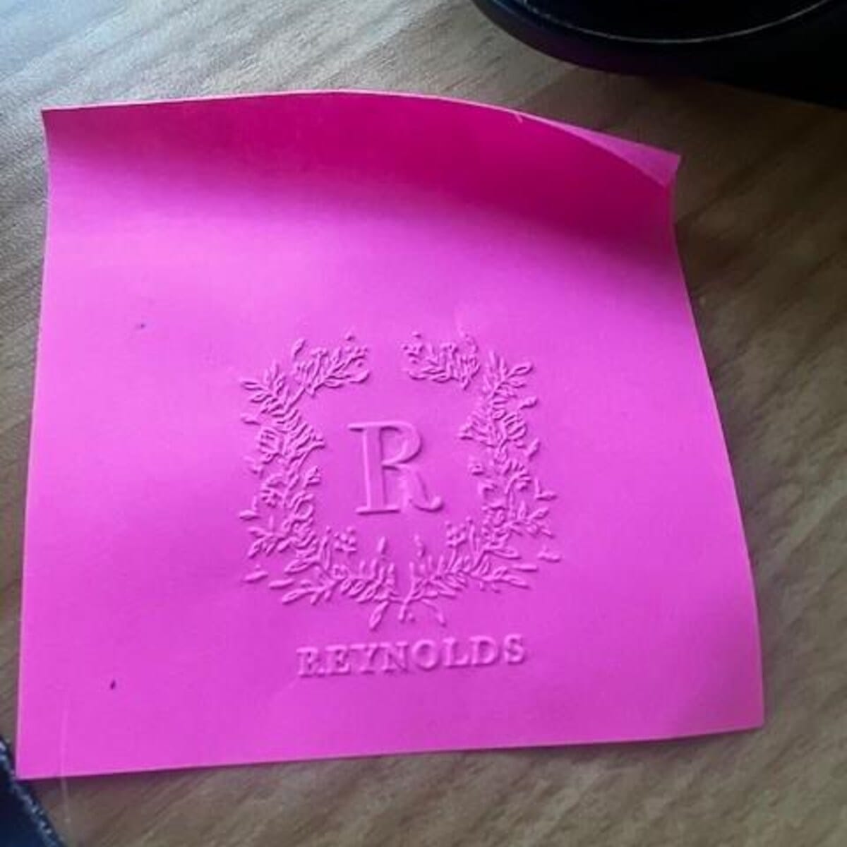 Customer photo review of Monogram Embosser