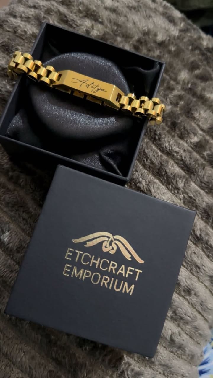 Customer photo review of Personalised Stark Bracelet
