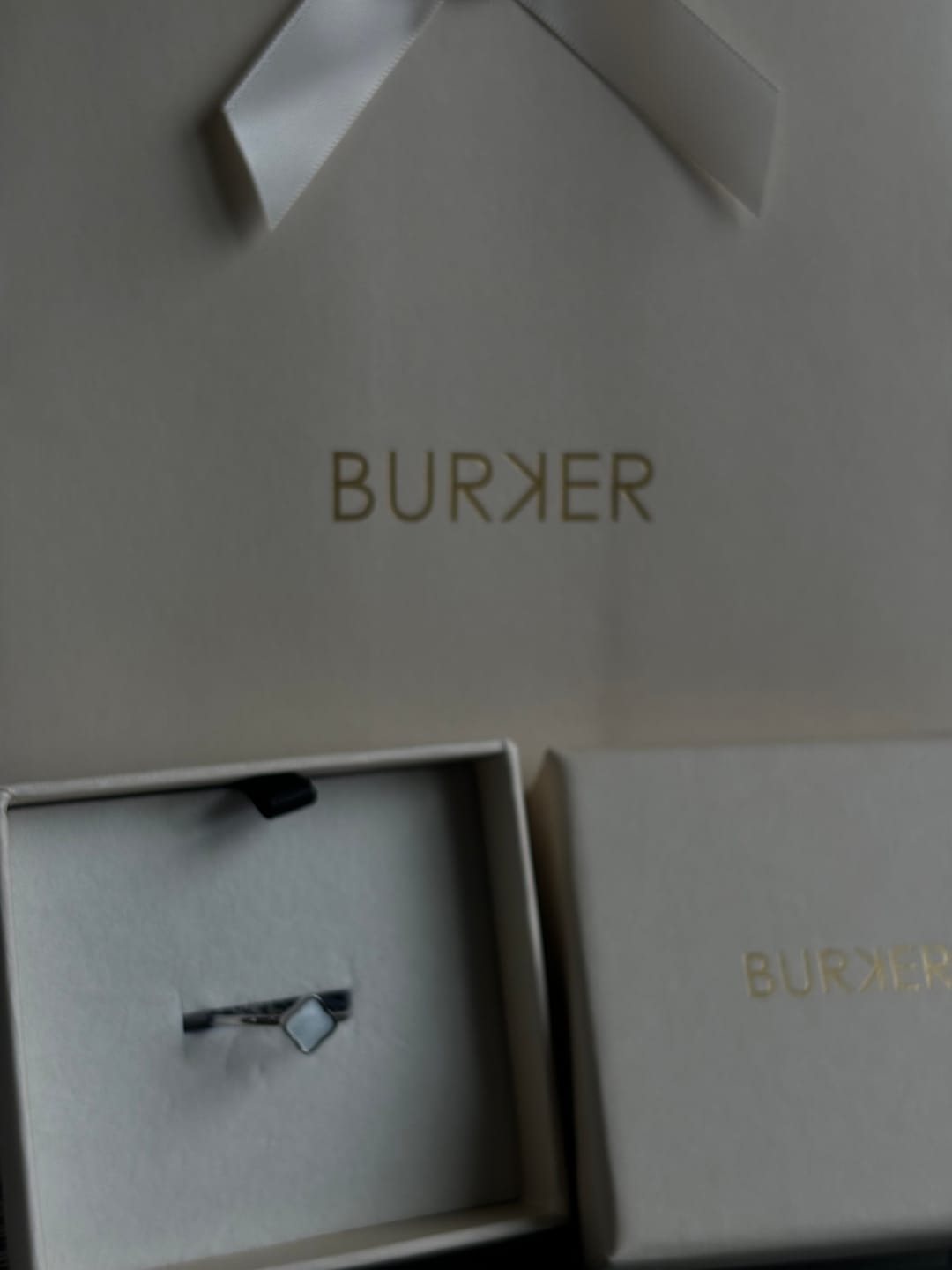 Customer photo review of Flora Silver White Ring