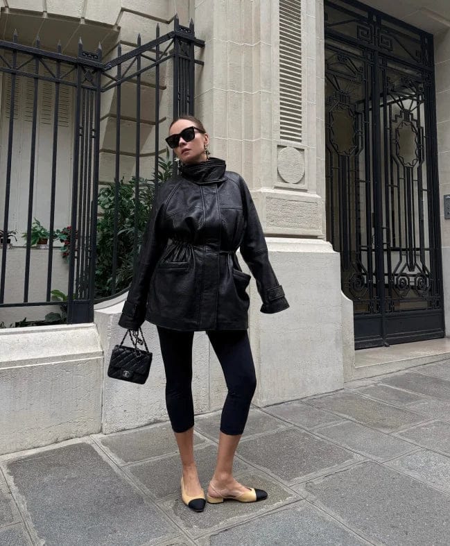 Customer photo review of Carine Leather Moto Jacket