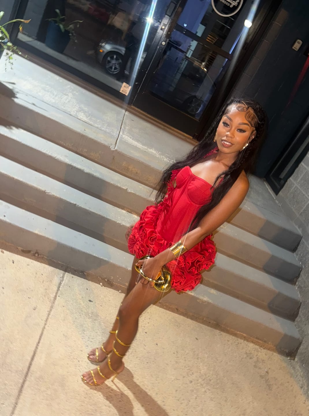 Customer photo review of Sophia Rose – Red (Only a few left)