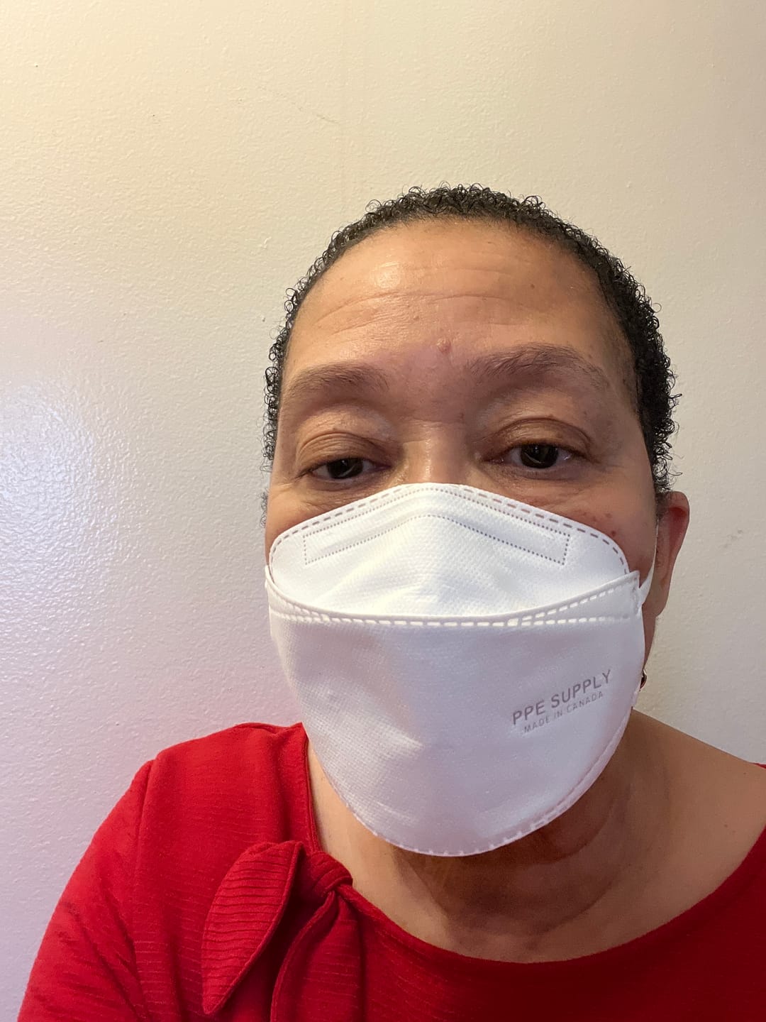 Customer photo review of N95 Respirator Face Mask Made in Canada (Small)