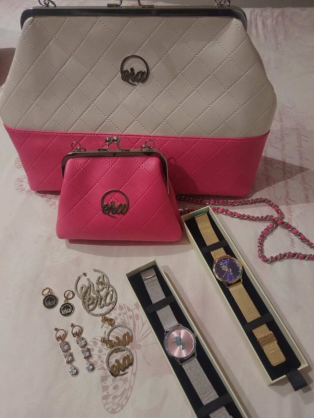 Customer photo review of Gold Diva Drop Earrings