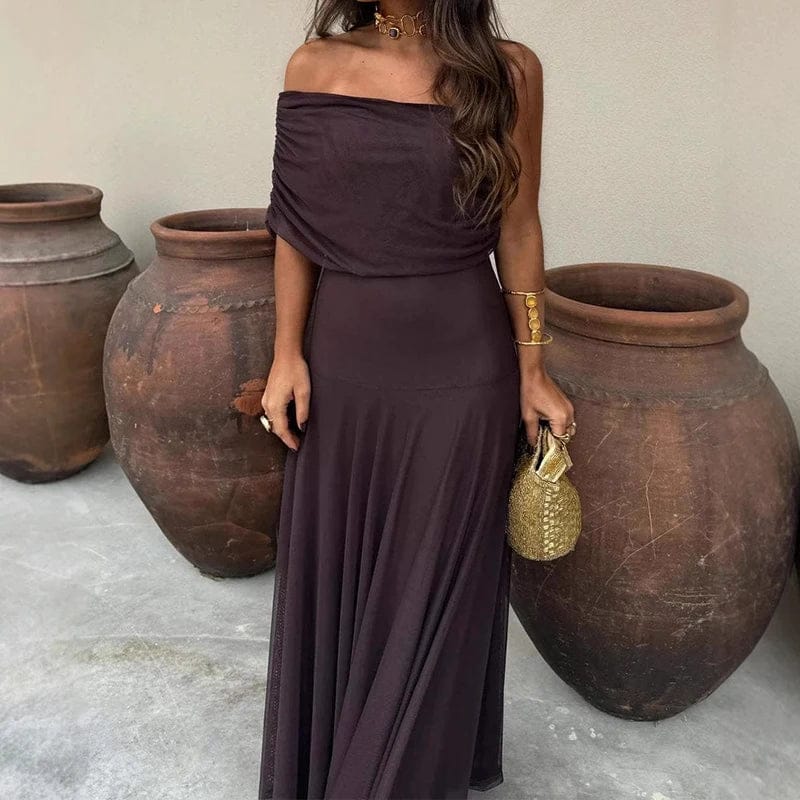 Customer photo review of Clarice Mesh Maxi Dress