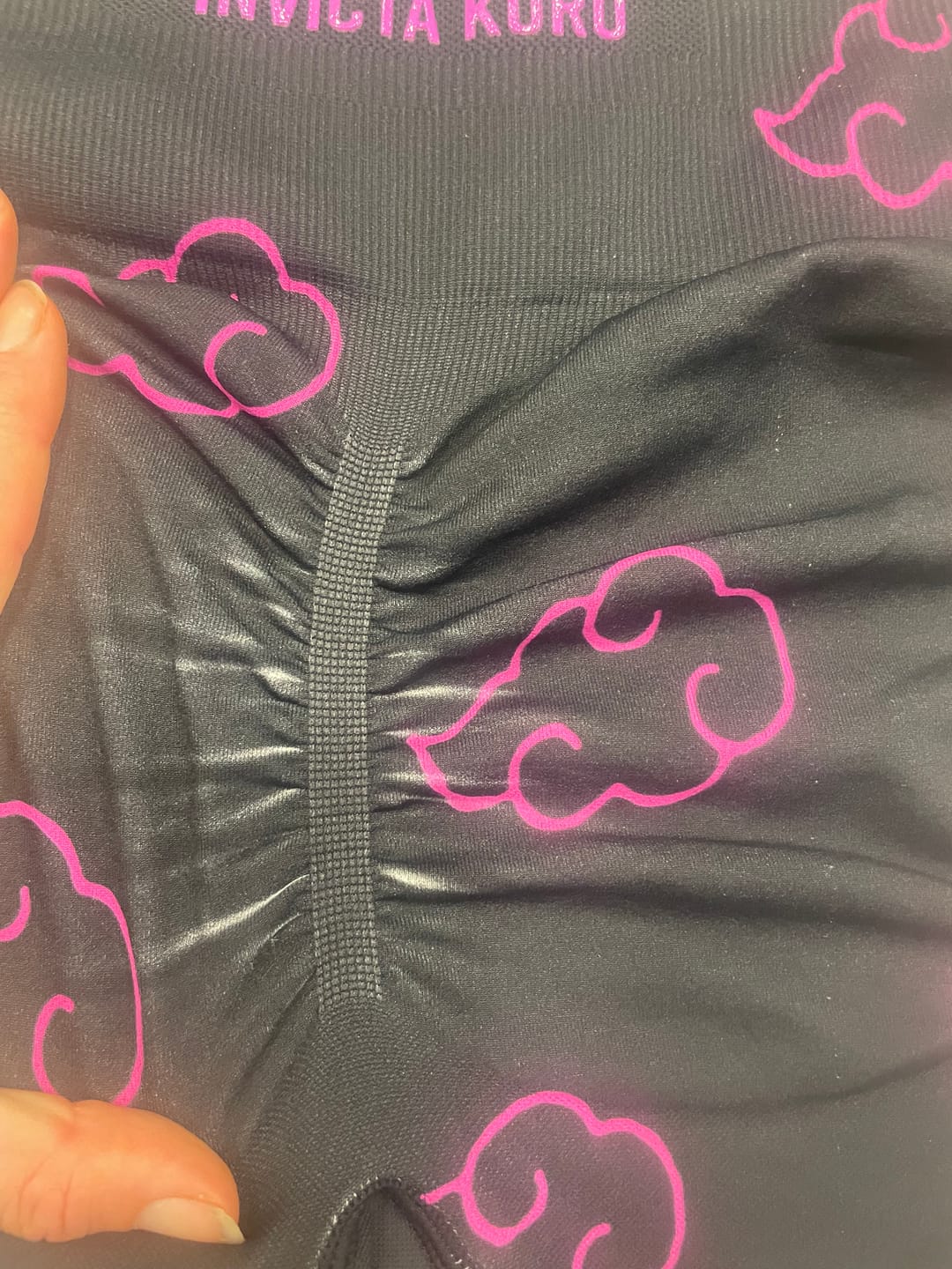Customer photo review of Pink Clouds Seamless Shorts