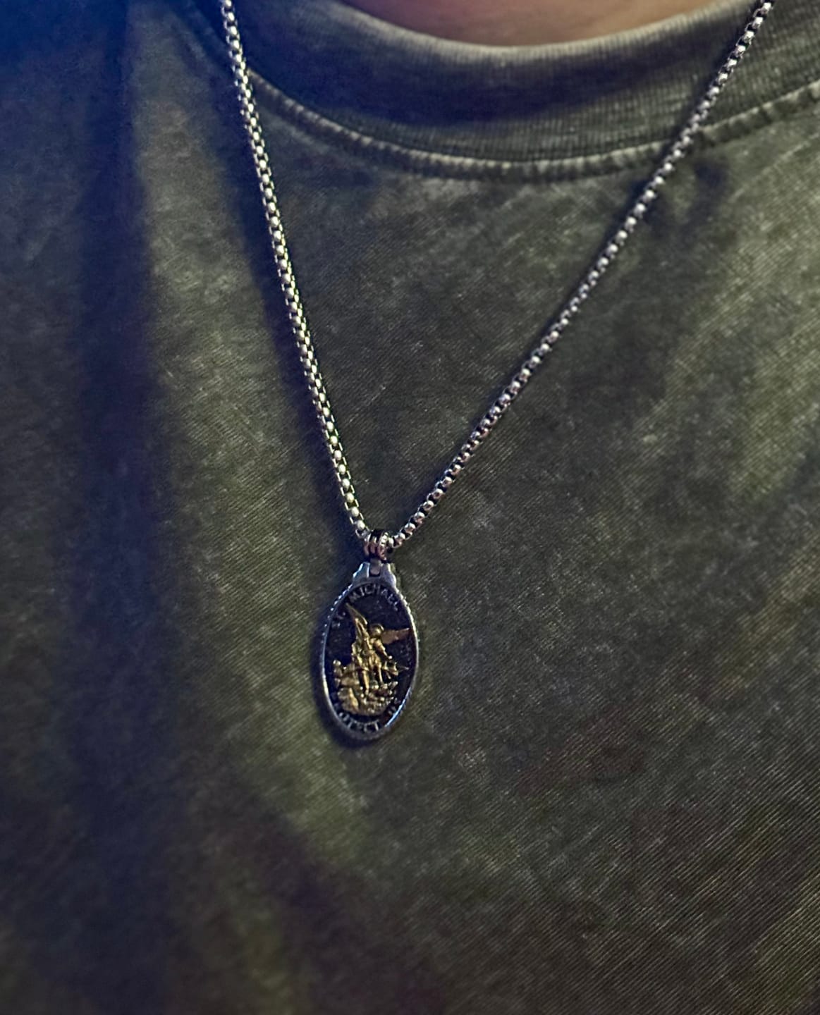 Customer photo review of ST. MICHAELS BADGE.