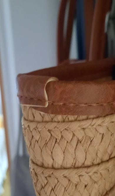Customer photo review of Beatrice Forest Woven Single-Shoulder Tote