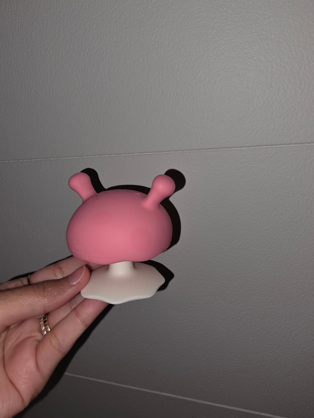 Customer photo review of Mombella Mushroom biteleke – rosa (3+ mnd) | Mombella