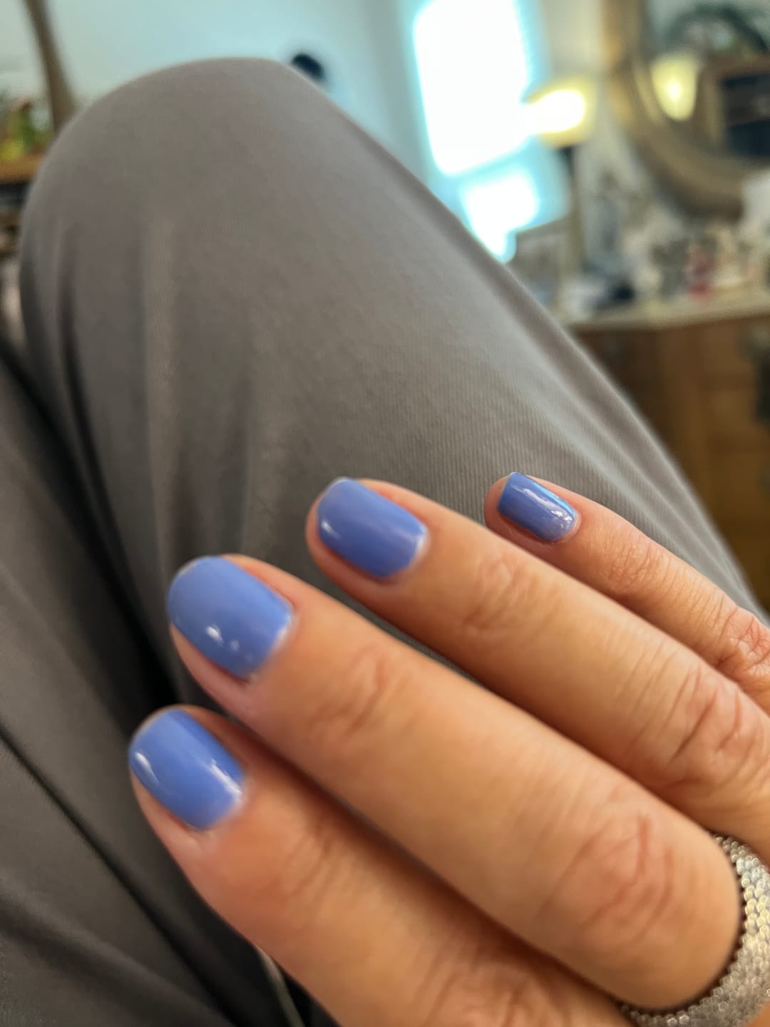 Customer photo review of Flormar Navy Blue Nail Polish: High Pigment, Long Lasting, Chip Resistant - Magnesium, Calcium & Sulfur Enriched for Strong, Shiny Nails